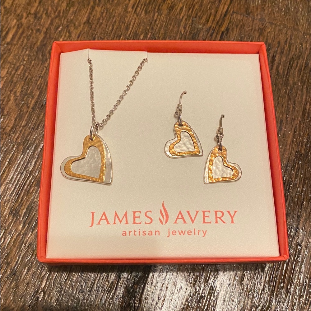 NEW James Avery Fearless Hearts Jewelry Set
